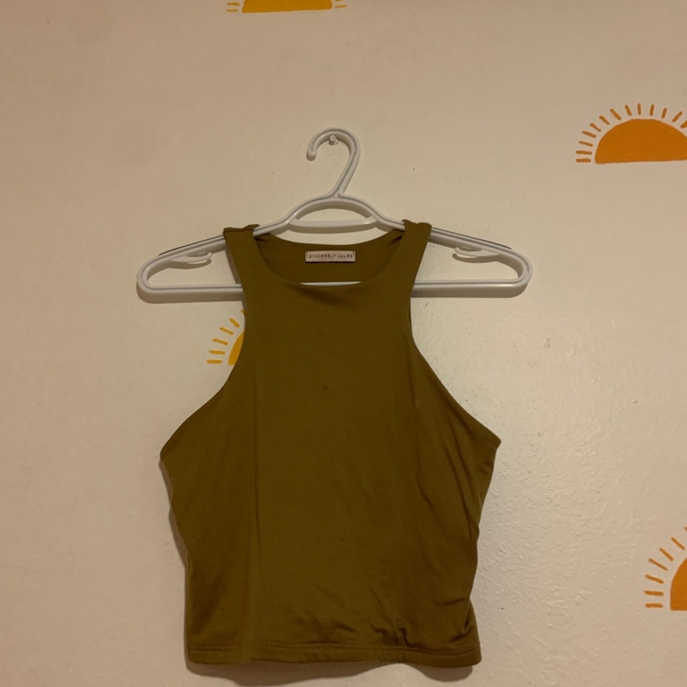 Stretchy Brown Crop Top